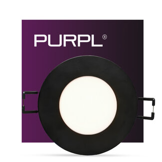 PURPL LED Downlight | 4000K Helder Wit | 3W | ø85 mm | Rond | Inbouw | Zwart | IP40
