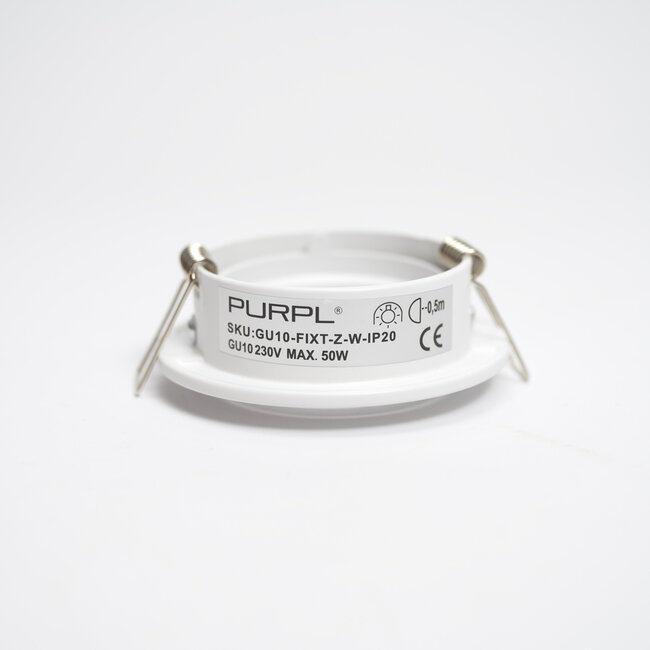 PURPL LED Spot Armatuur GU10 Zink | Wit | Rond | IP20 | Kantelbaar (inclusief GU10 fitting)