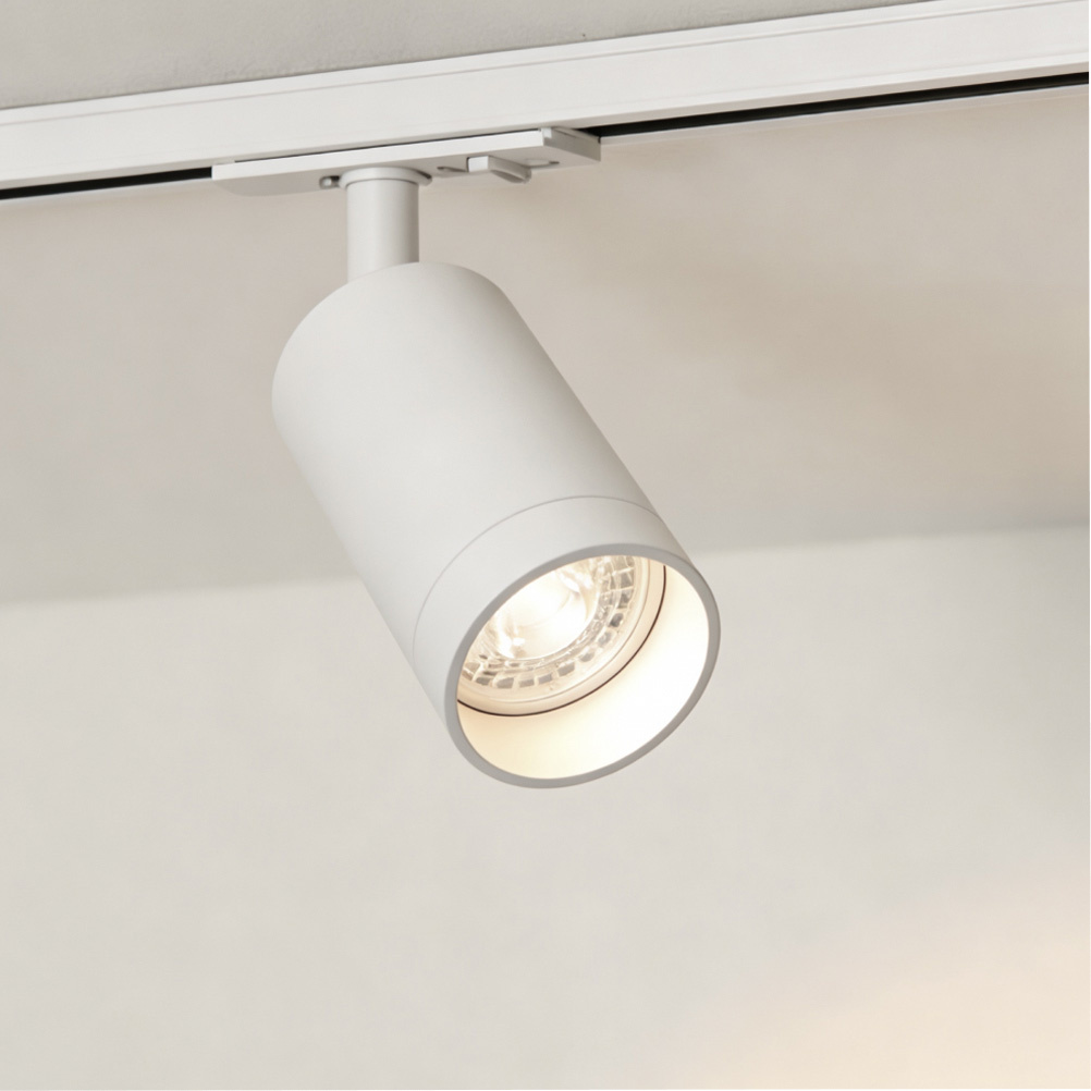 PURPL LED railspot | 1-fase | GU10 armatuur | Ø54x100mm | Wit