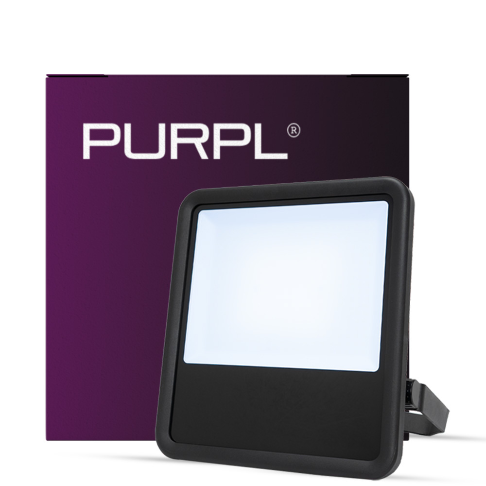 PURPL LED Bouwlamp | 200W | 6000K Koud Wit | 30000 lm | IP66 | IK08 | zwart