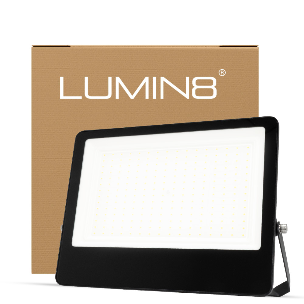 Lumin8 LED Breedstraler DOB | 200W | Helder Wit 4000K | 21000 lm | IP65 | IK06 | Zwart