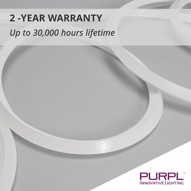 PURPL Neon LED strip | Warm Wit 3000K | 5 meter | 140 leds/m | 24V | IP66