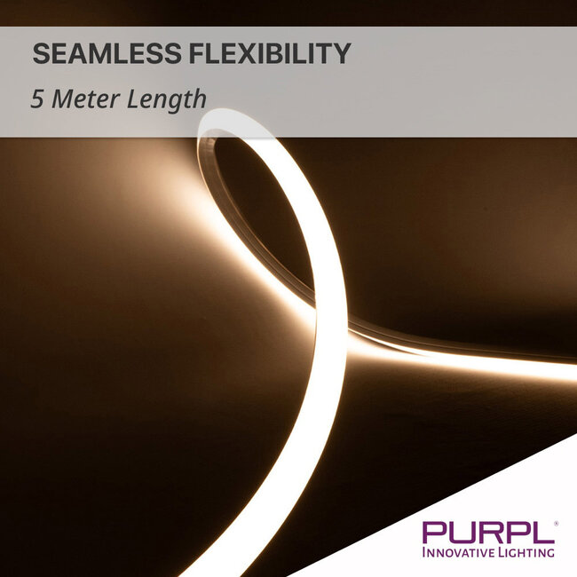 PURPL Neon LED strip | Warm Wit 3000K | 5 meter | 140 leds/m | 24V | IP66