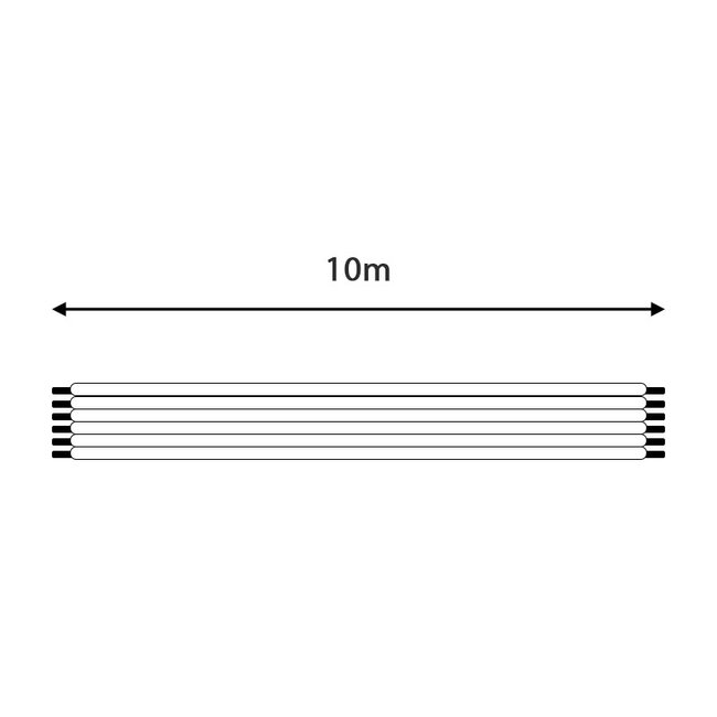 PURPL LED Strip verlengkabel | 6-aderig | AWG22 | RGB+CCT | 10 meter