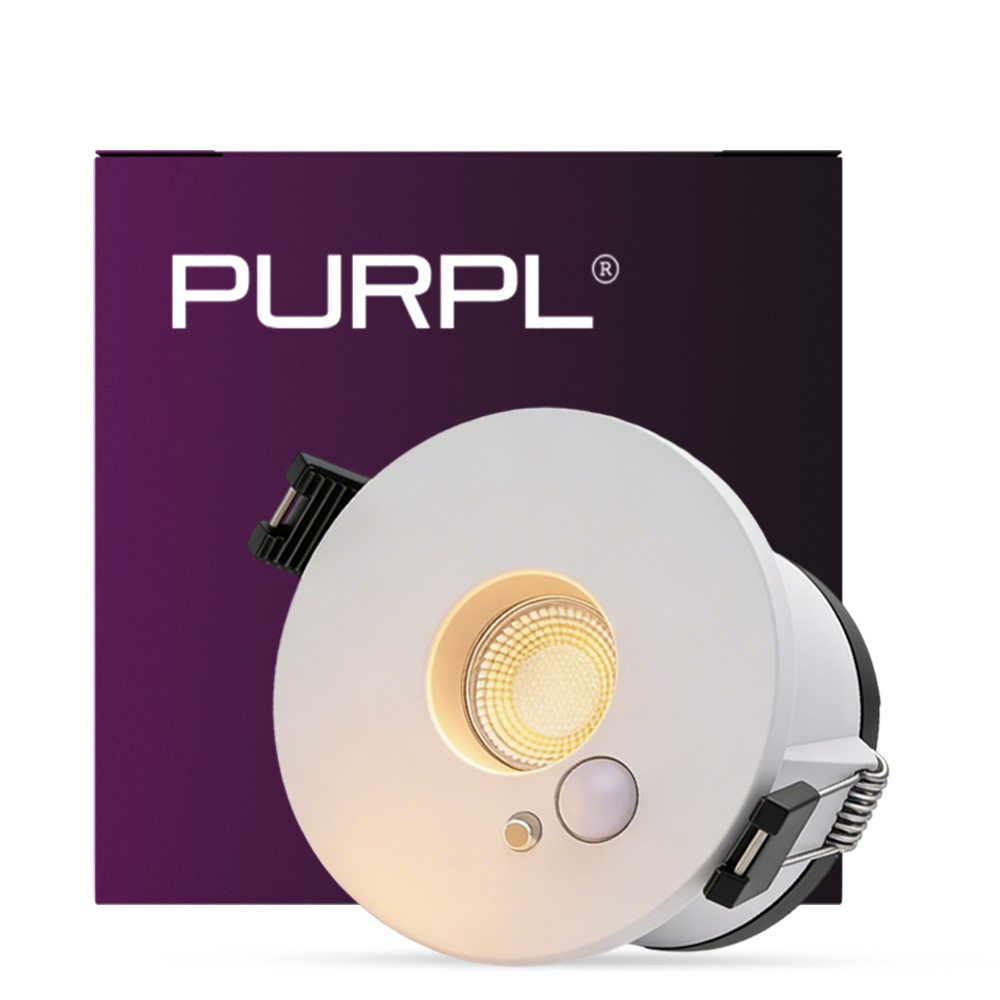 PURPL LED Inbouwspot | 4W/6W | PIR Sensor | 4CCT (2700K/3000K/4000K/6500K) | Ø87mm | IP20 | Rond | Wit