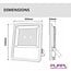 PURPL LED Bouwlamp | 200W | 6000K Koud Wit | 30000 lm | IP66 | IK08 | zwart