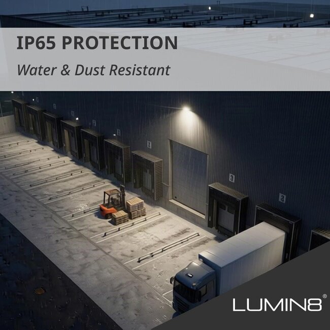 Lumin8 LED Breedstraler DOB | 200W | Helder Wit 4000K | 21000 lm | IP65 | IK06 | Zwart