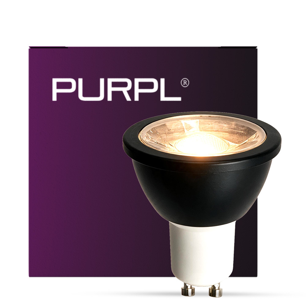 PURPL GU10 LED Spot | 5W 2700K Warm Wit | Dimbaar | Zwart