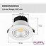 PURPL LED Inbouwspot COB | 7W | 2700K Warm Wit | Ø108 mm | IP40 | Wit | Kantelbaar | Rond