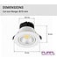 PURPL LED Inbouwspot COB | 5W | 4000K Helder Wit | Ø85 mm | IP40 | Wit | Kantelbaar | Rond