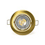 PURPL LED Spot Armatuur GU10 | Goud | Rond | IP20 | Kantelbaar | Ø75mm (incl.gu10 fitting)