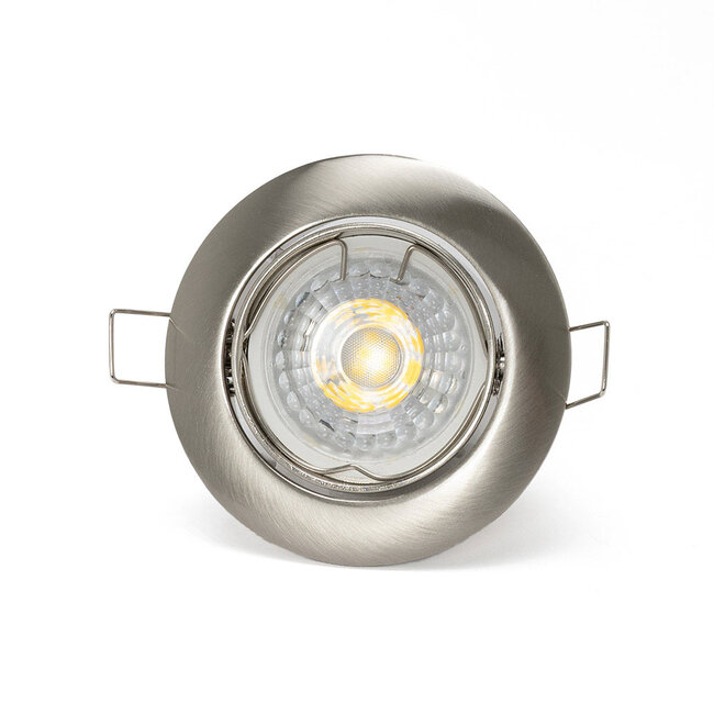 PURPL LED Spot Armatuur GU10 | RVS | Rond | IP20 | Kantelbaar | Ø75mm (incl.gu10 fitting)