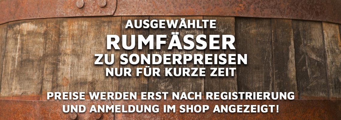 Ausgewählte Rumfässer zu Sonderpreisen
