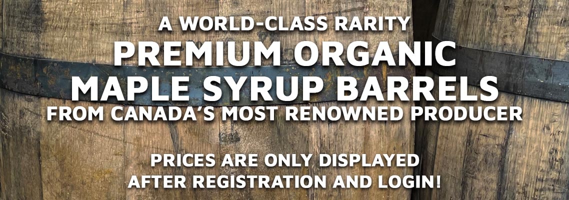 Premium Organic Maple Syrup Barrels