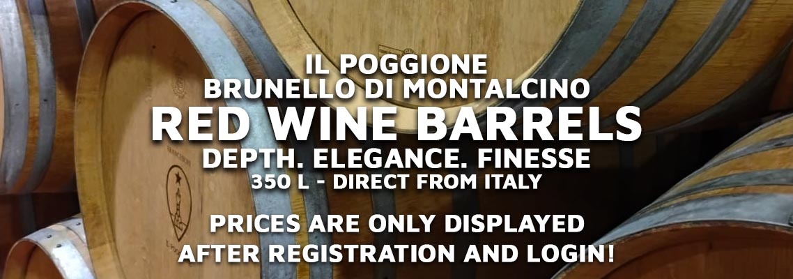 Brunello di Montalcino Red Wine Barrels