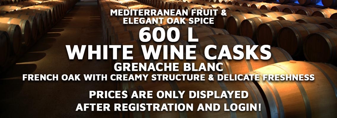 600 l Grenache Blanc White Wine Barrels