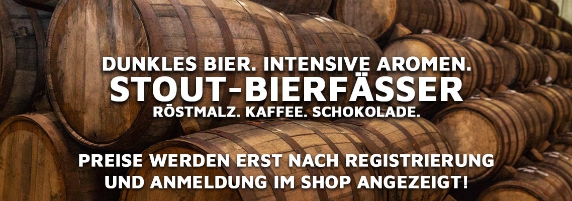 Stout-Bierfässer