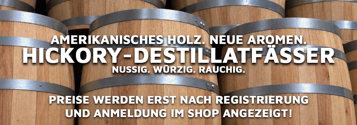 Hickory-Destillatfässer