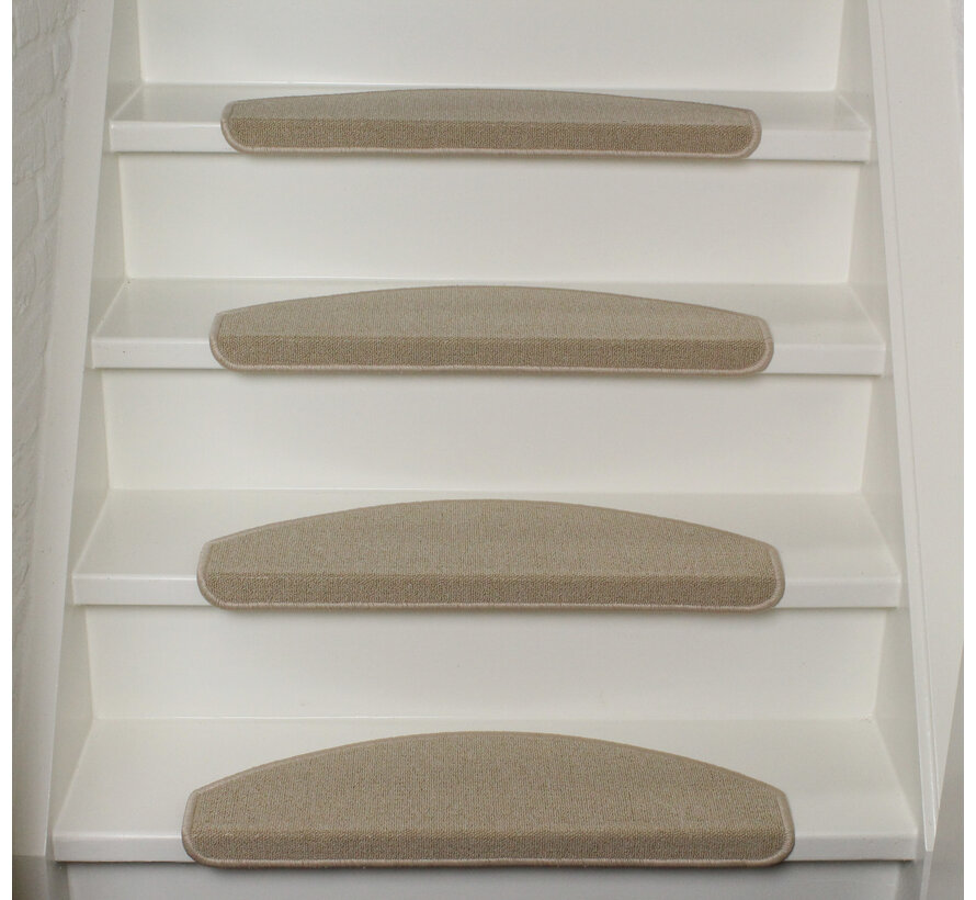 Stufenmatten  / Treppenmatten Lima beige halbrund