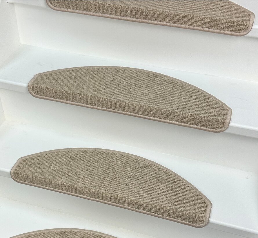 Stufenmatten  / Treppenmatten Lima beige halbrund