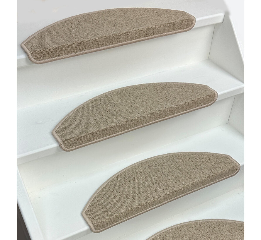 Stufenmatten  / Treppenmatten Lima beige halbrund