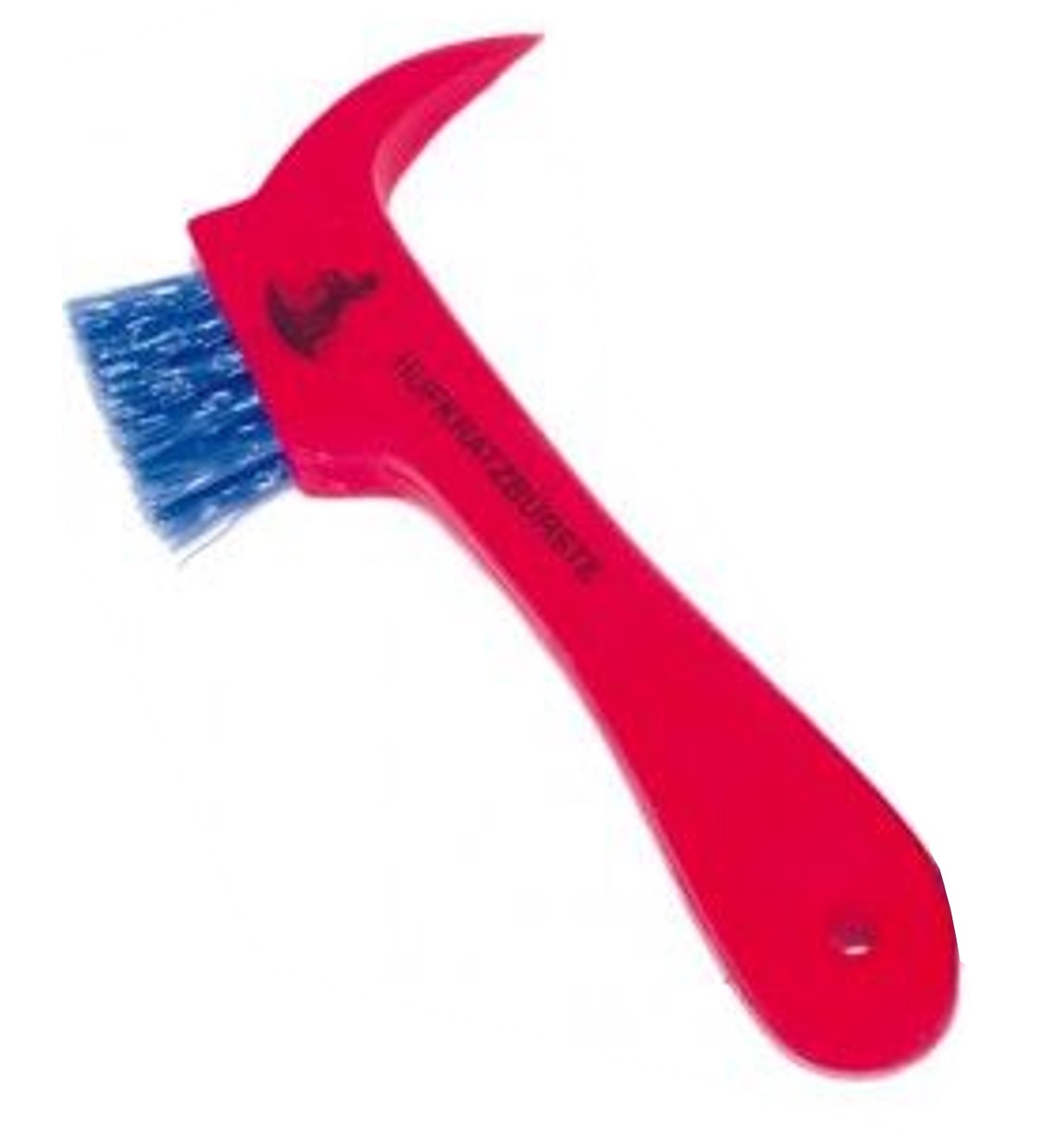 hoof pick with brush made from synthetic material