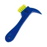 hoof pick with brush made from synthetic material
