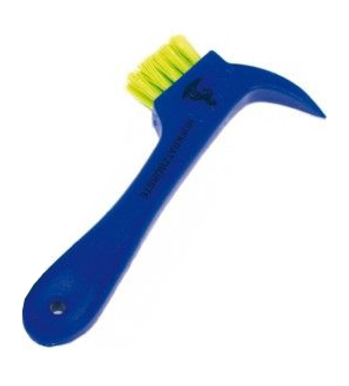 hoof pick with brush made from synthetic material