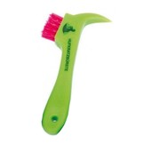 hoof pick with brush made from synthetic material