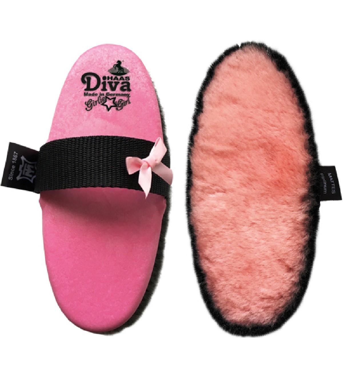 Lammfellbürste Diva Girlie Girl für den Fell des Pferdes