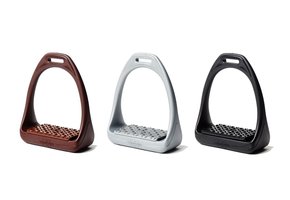 Reflex shock absorbing stirrup