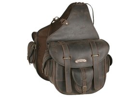 Zadeltas "Large" met minitasjes leder