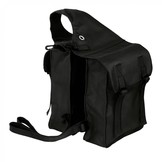 Saddlebags water-repellent nylon available in brown and black