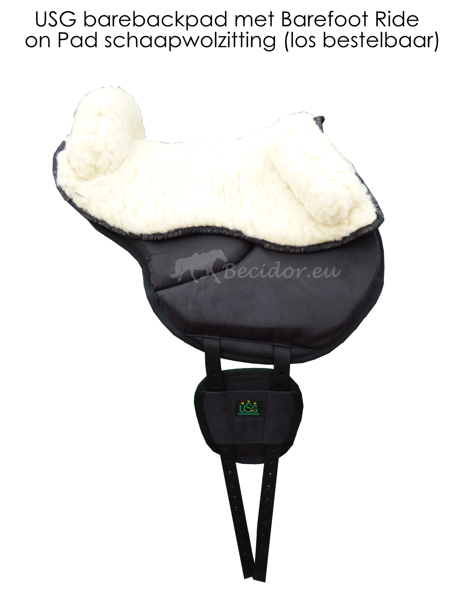 Bareback Pad schwarz anatomisch