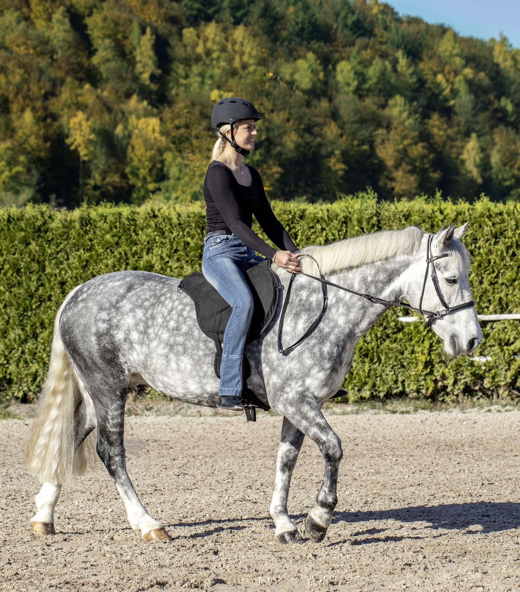 Bareback pad black anatomical