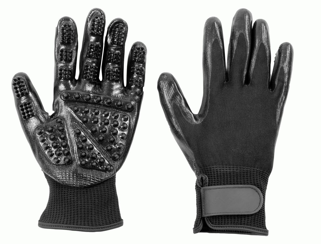 Poetshandschoenen verharen van rubber