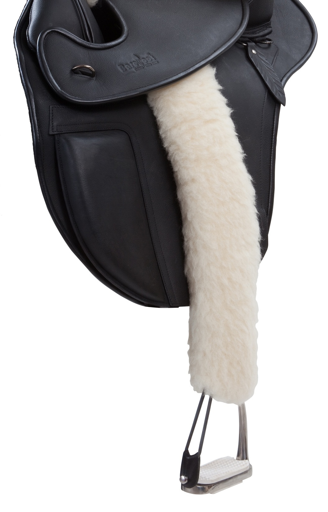 Steigbügelriemen Schafwollbezug Klettverschluss