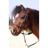 Pony-Crossover-Zaumzeug aus Walnussleder Nubuck Leder