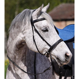 Contour Jewel cross-over bitless bridle black