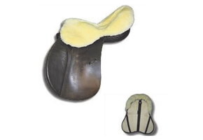 Fur seat English saddle