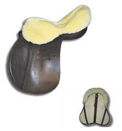 Pelzsitz Englischer Sattel aus echtem Merinofell