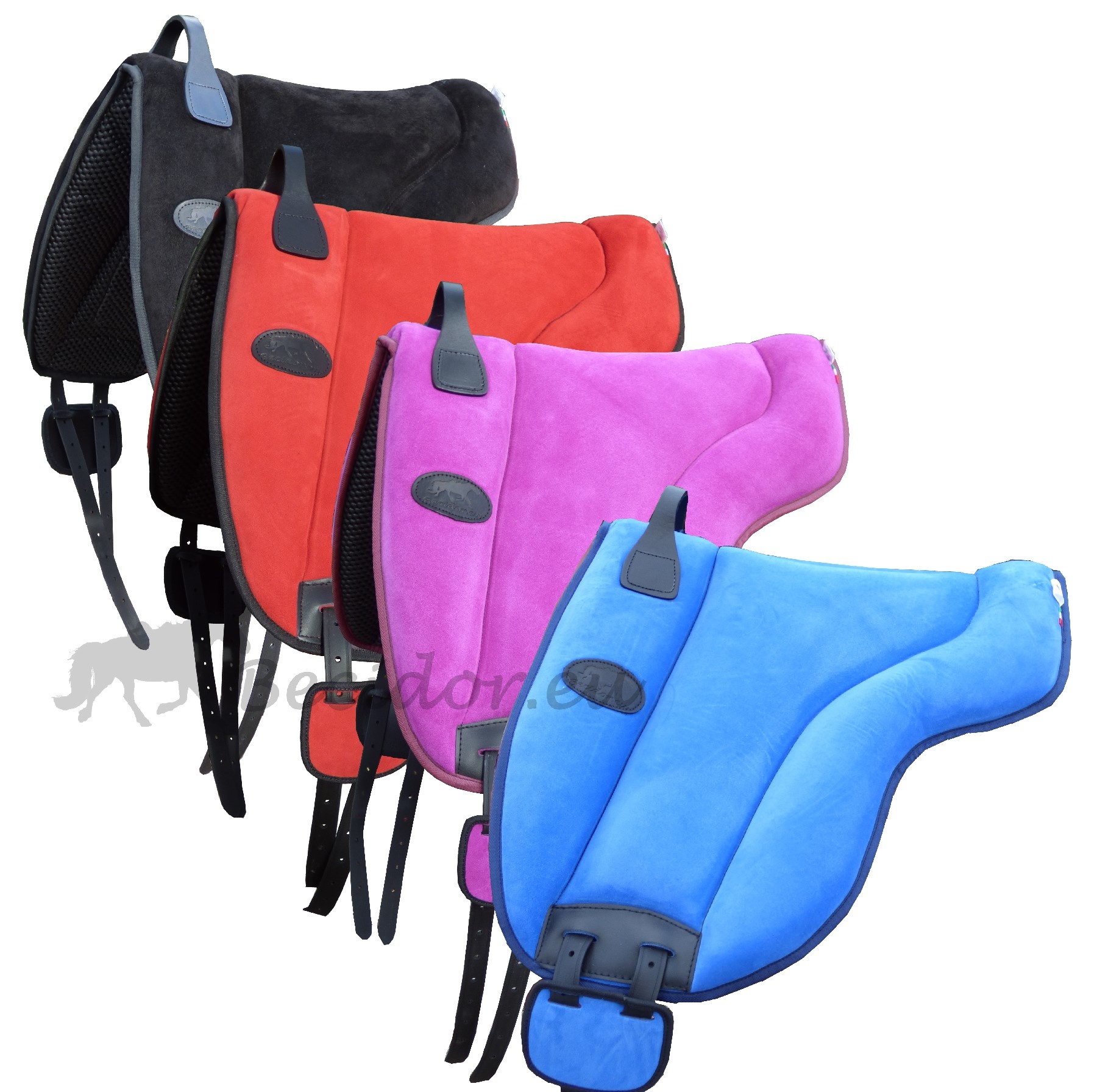 Support suède barebackpad, antislip