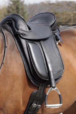 London - dressage saddle leather