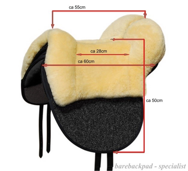 Bareback pad Tomentum Basic Fur saddle