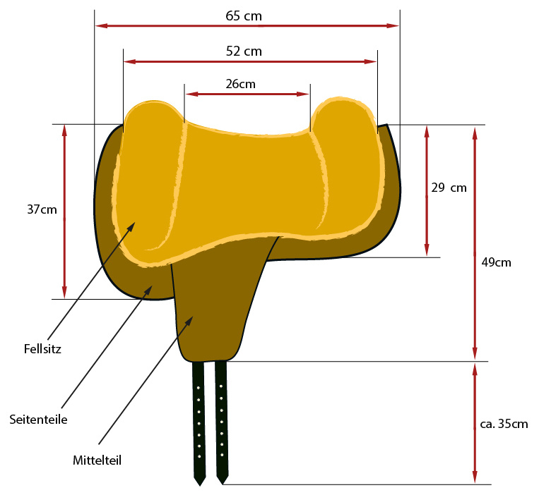 Bareback pad Tomentum Endurance fur saddle