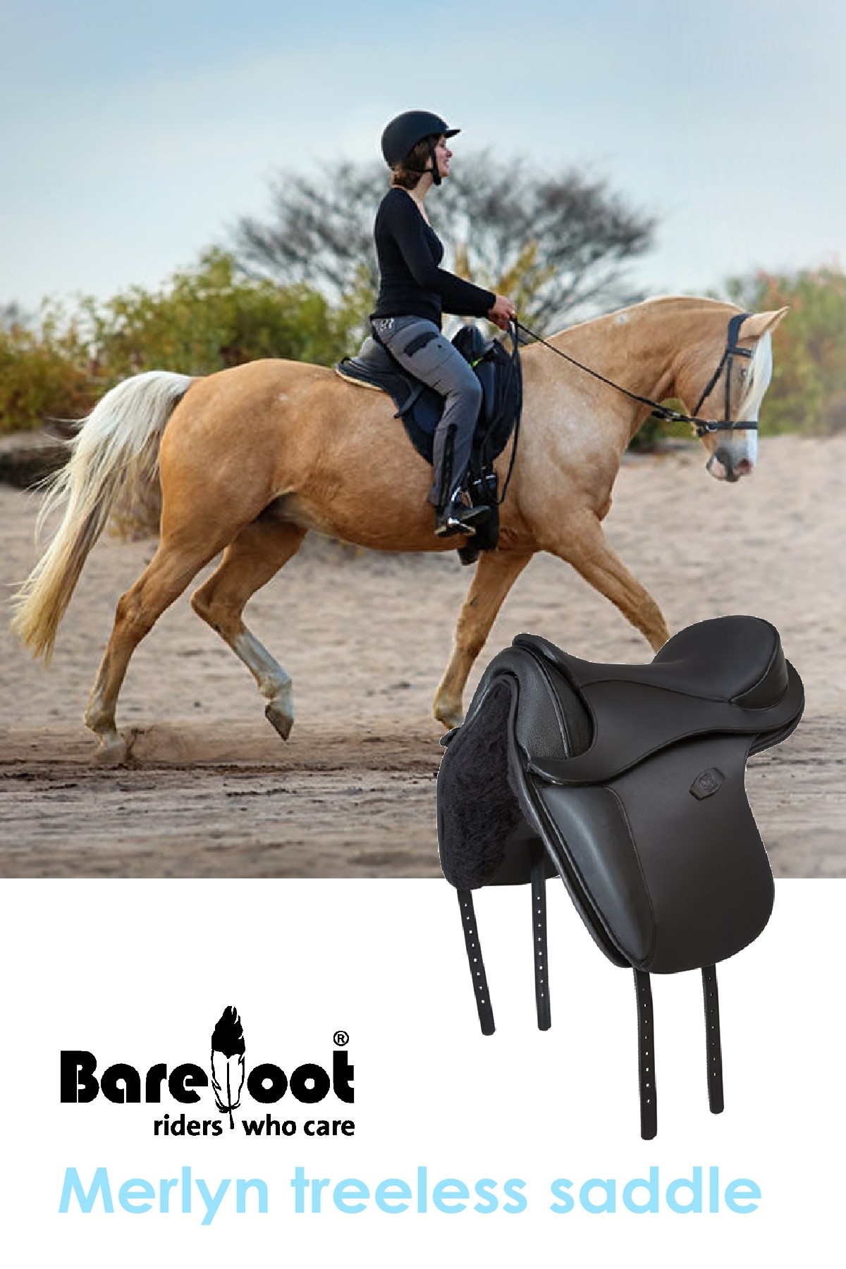 Merlyn - kort dressuurzadel leer