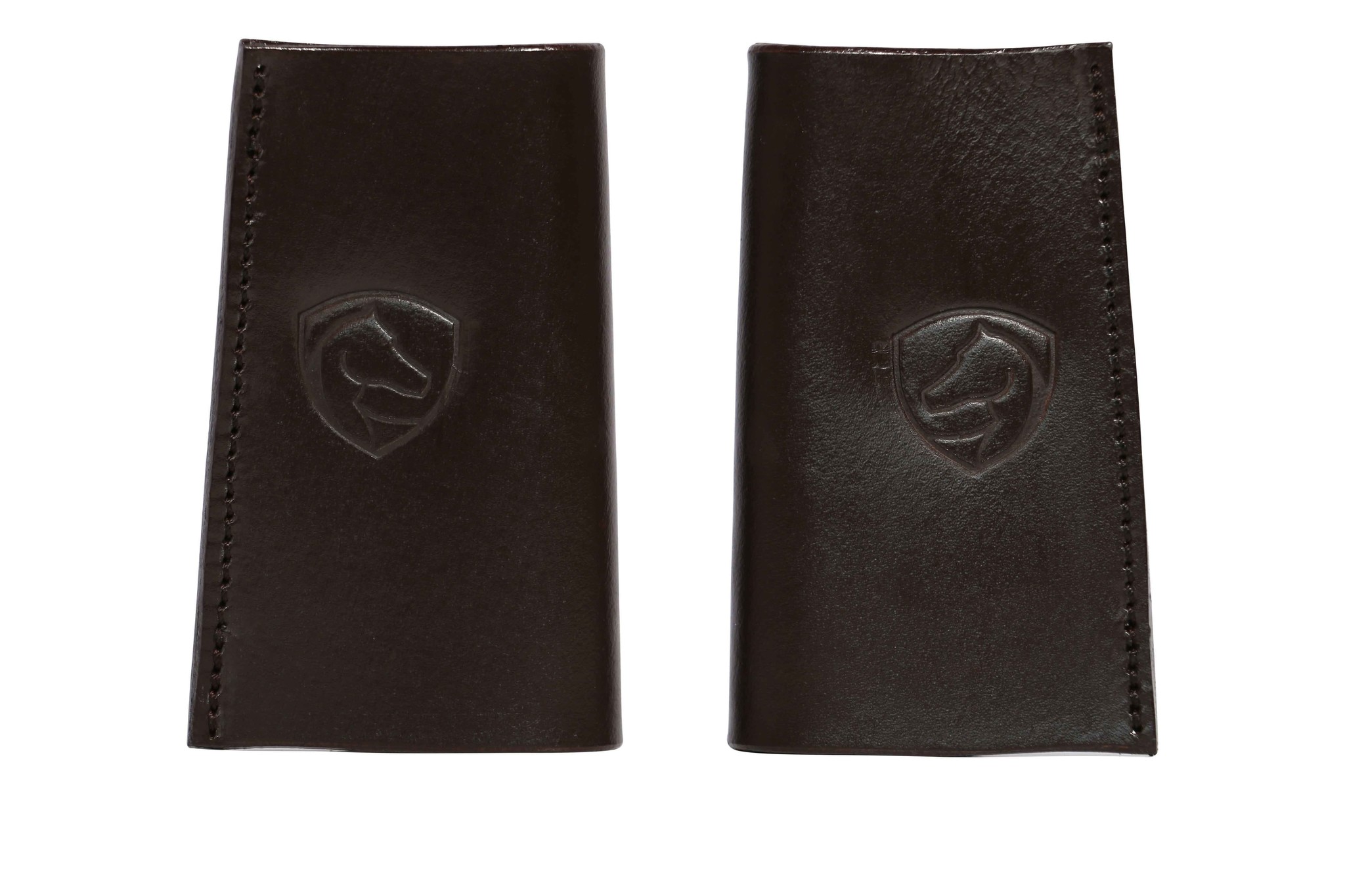 Stirrup strap covers leather black or brown