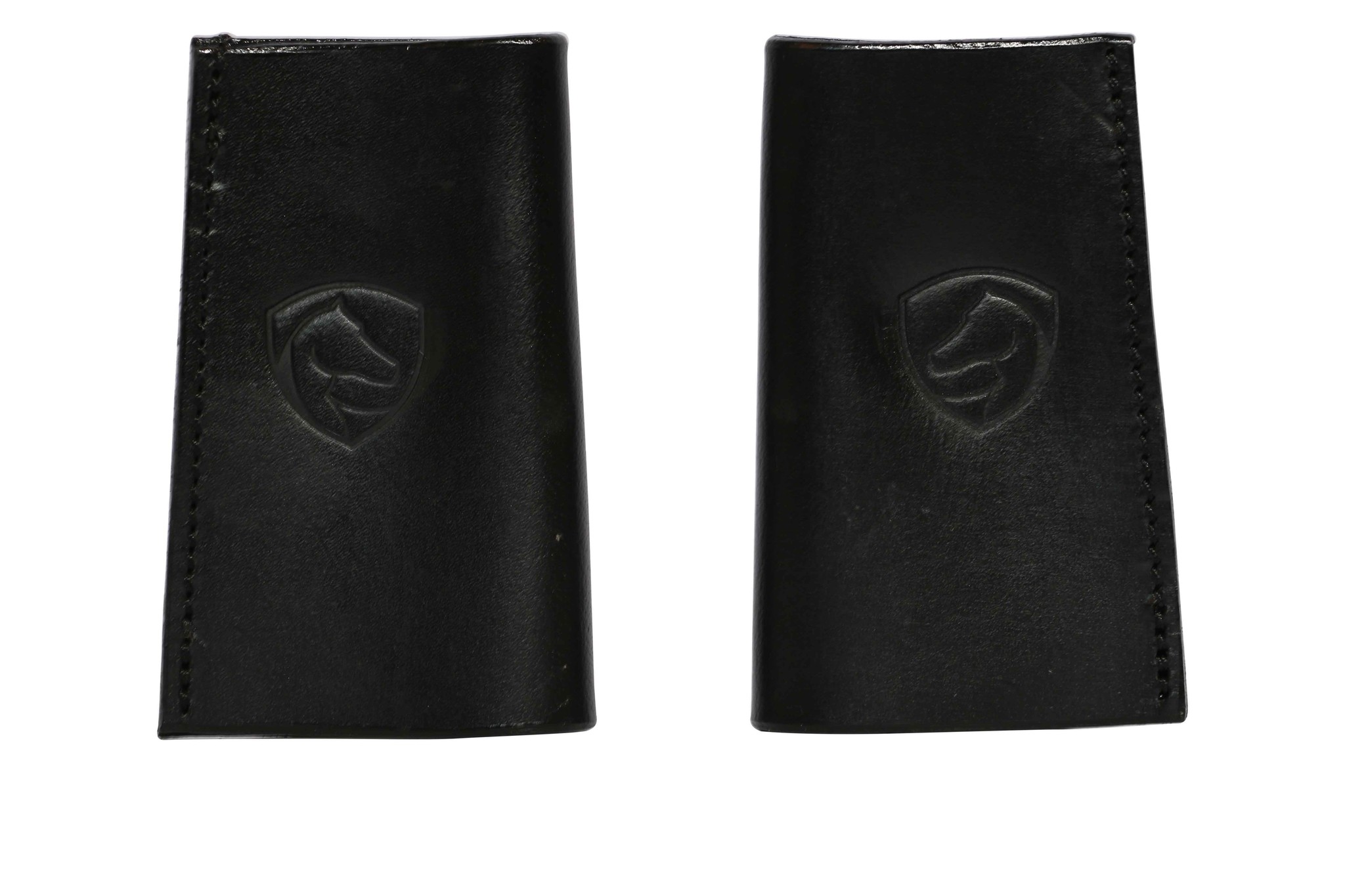 Stirrup strap covers leather black or brown