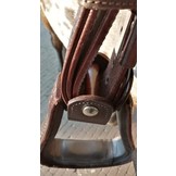 Western stijgbeugel draaiers, stirrup turners in bruin en zwart