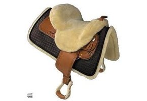 Fur seat western saddle